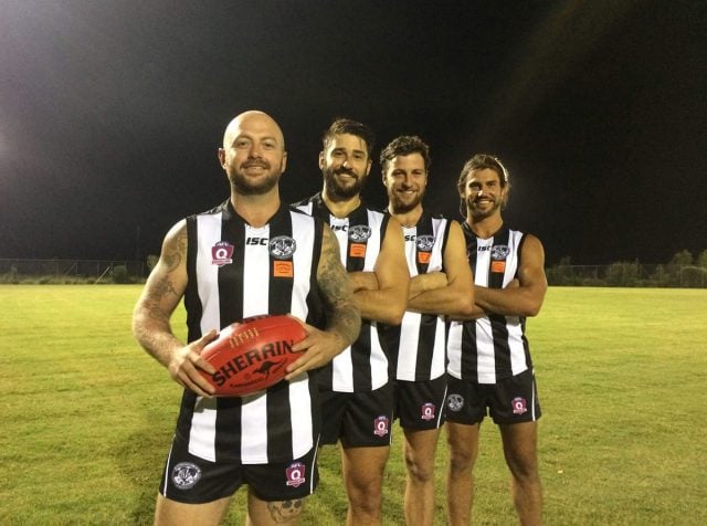 Magpies leadership group: (L to R) Nathan Moon,Rhys Lavery, William McBride and Matt Caris. Photo supplied