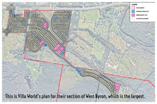 Villa World's plan for their section of West Byron. Photo supplied.