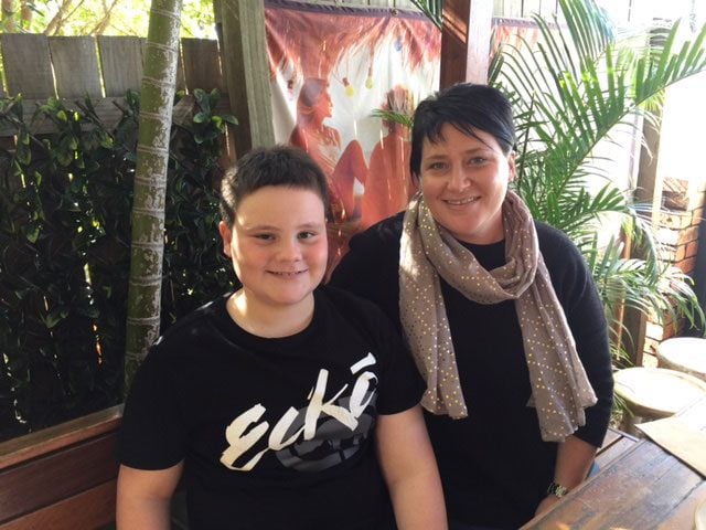Brock and Nicky Shanks. Brock has an autism diagnosis and has using the type of treatments offered at AusCan with astounding results. AusCan aims to provide broader access to its services so more children can benefit. Photo supplied. 