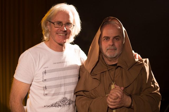 Matt and the Monk – Composer and creator of the Devilish Tale and Alf Demasi creator of Fra Alfonso. Photo Tree Faerie.