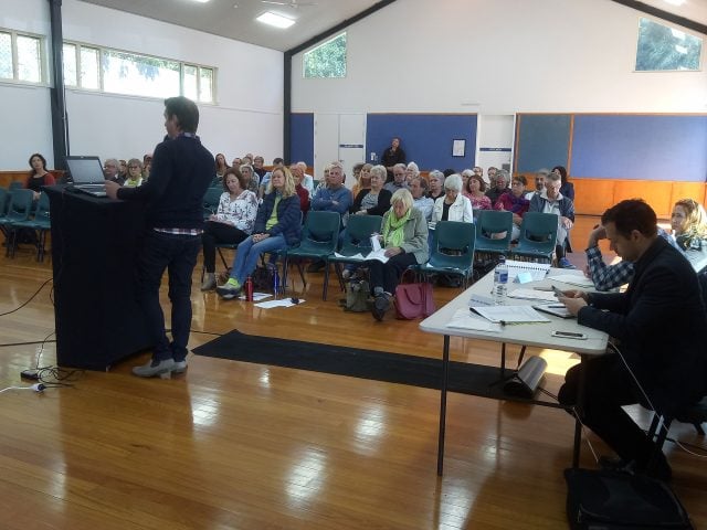 A meeting was held to hear public submissions on the 20 month extension of the North Byron Parklands trial. Photo supplied. 