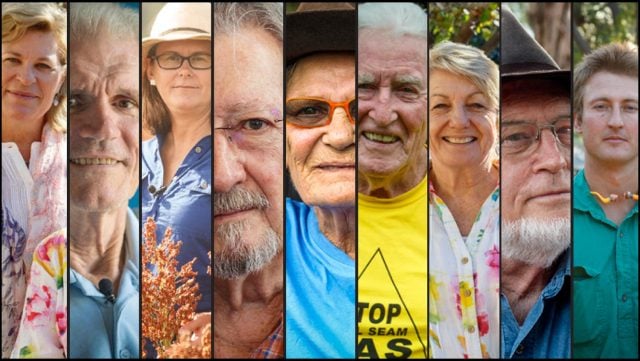 Just a few of the stakeholders who appear in the new anti-CSG film about the Pilliga. Photos Tree Faerie.