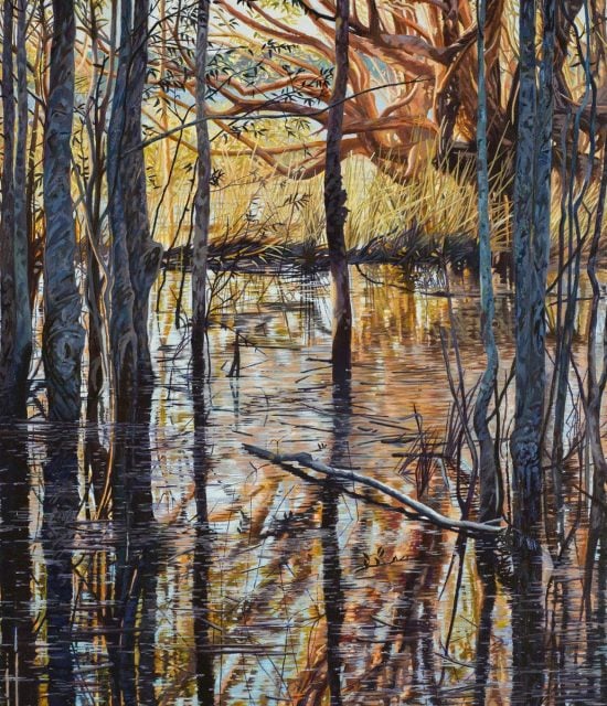 Jennifer Porter, Receding flood 2017, oil on canvas, 81x54cm