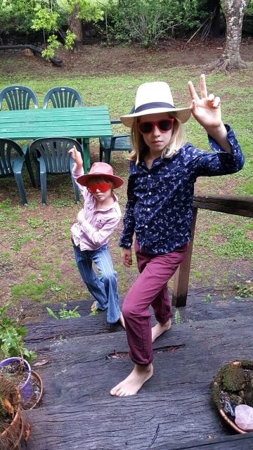 Two of Mullumbimby's first showboys making sure they are ready for the competition. Photo Ewan 'Path Blazing' Willis.