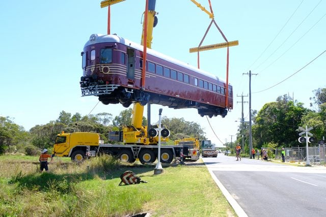 Byron's solar train has finally arrived. Photo supplied