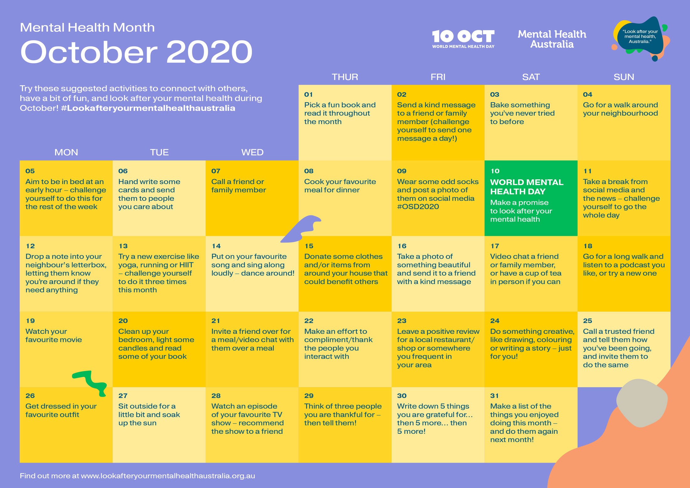 Mental Health Calendar 2024 Calendar 2024