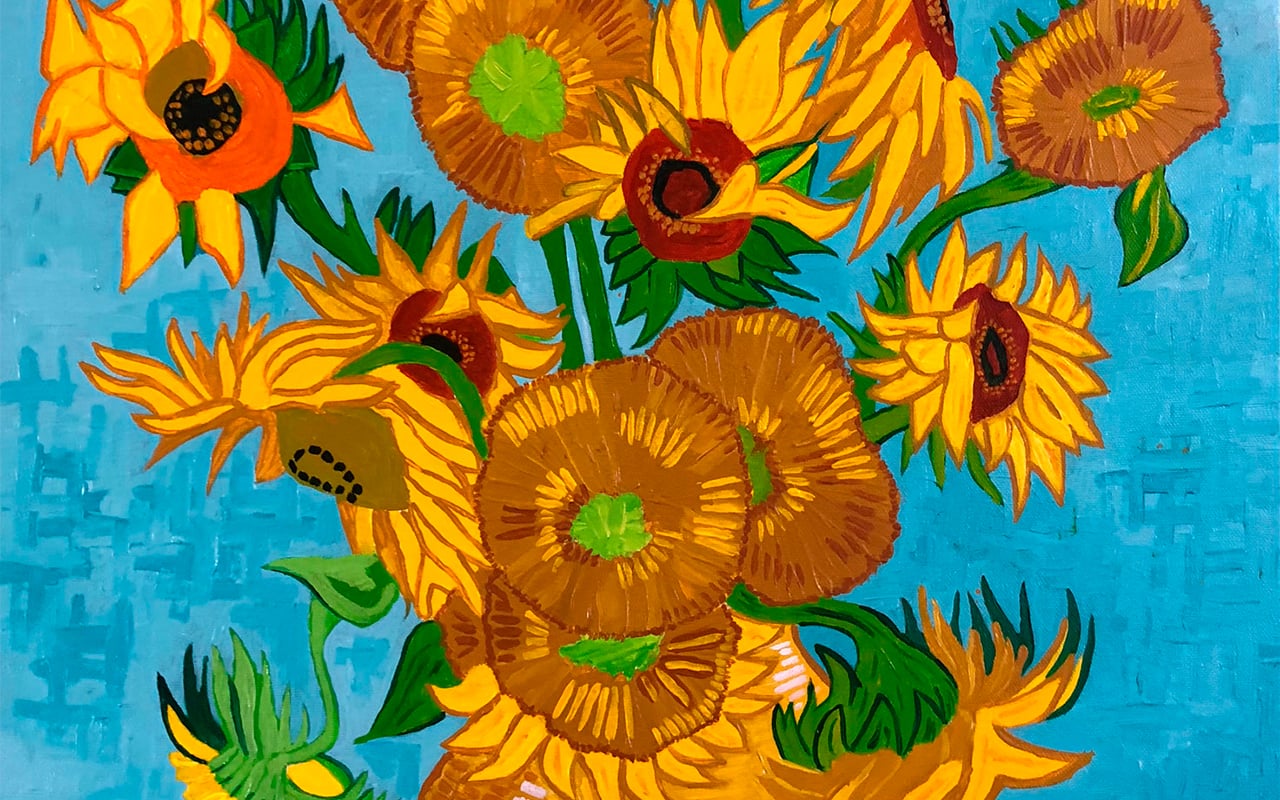 VincentVanGoghSunflowersacryliconcanvas The Echo