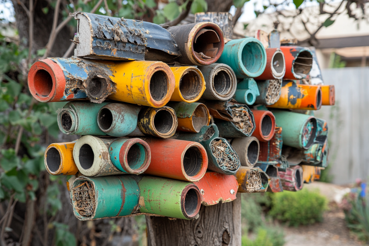 Recycled bee house