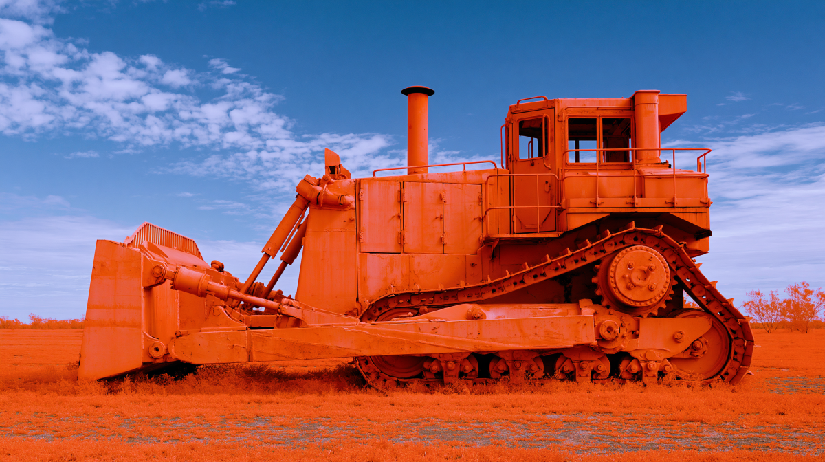 orange bulldozer